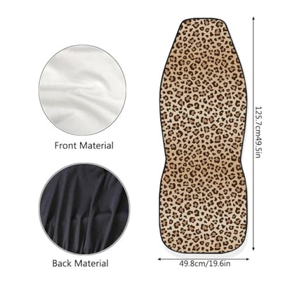 Pehede Car Seat Cover Leopard Front for Cars, Easy to Install Cover Set, Accessories Auto Trucks Van SUV,2 Packs - color: Multi19