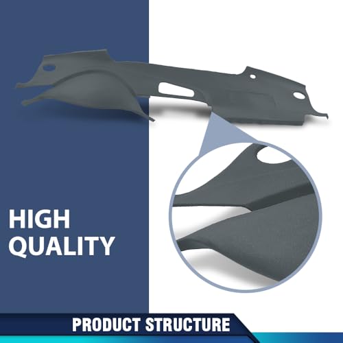 PIT66 TPE Dash Bezel Cover Dashboard Gray Compatible with Honda Acura TL 2004-2008 Plastic Instrument Panel - size: 2004-2008 Honda Acura TL(Gray)