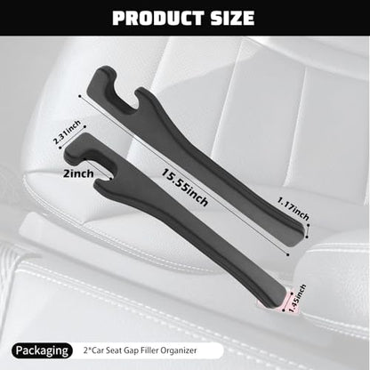 2026 New Car Seat Gap Filler,2PCS Soft Seat Gap Filler Strip for Block Items Slipping into Gaps,Universal Car Seats Gaps Plug Cars Interior Accessories for Cars SUVs