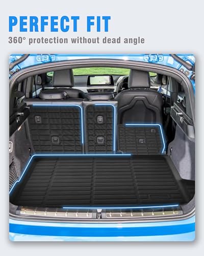 Cargo Liners Backrest Mat for BMW X1 Accessories 2023-2025 with Hook&Loop Rear Trunk Mat Rear Seat Back Cover Protector All Weather Anti-Slip Split Dog Liner 4 PCS - size: BMW X1 2023-2025