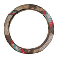 Universal 15inch Ethnic Style Baja Blanket Steering Wheel Cover with Coarse Flax Cloth and Sweat Absorption Anti Slip Car Wrap (Boho Brown) - style: Boho Brown