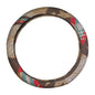 Universal 15inch Ethnic Style Baja Blanket Steering Wheel Cover with Coarse Flax Cloth and Sweat Absorption Anti Slip Car Wrap (Boho Brown) - style: Boho Brown