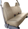 Custom-FIT Artificial Leather Front Bench seat Covers Designed for Ford F-250 350 450 (Beige) - color: Beige