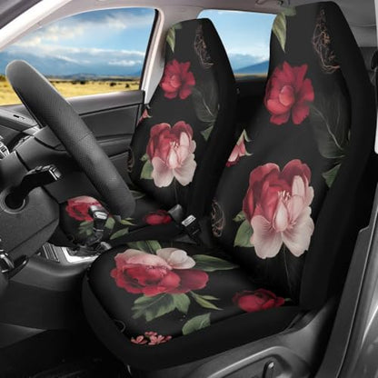 Pehede Car Seat Cover Luxurious Flowers Front for Cars, Easy to Install Cover Set, Accessories Auto Trucks Van SUV,2 Packs - color: Multi20