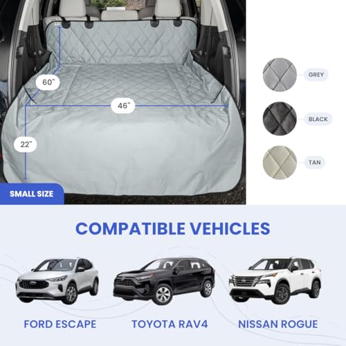 4Knines SUV Cargo Liner for Dogs – Dog Trunk Cover – Heavy-Duty, Waterproof Pet Seat Protector – Durable Cargo Liners for Dogs – USA-Based Company - Small (Tan) - color: Tan, size: Small