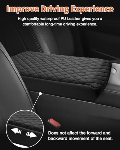 Shademax Custom for 2026 2025 Murano Center Console Cover Armrest Cover for Nissan Murano Accessories 2025 Arm Rest Cushion Pad Leather Middle Console Cover Armrest Seat Box Protector Anti-Scratch - size: Size for Nissan Murano 2025-2026
