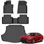 Auxko All Weather Floor Mats Cargo Mat Fit for Toyota Camry Hybrid 2024 2023 2022 2021 2020 2019 2018 TPE Floor Liner Trunk Mat Camry Accessories All Season Odorless Anti-Slip Black - size: camry hybrid|2020-2024|floor+cargo mats