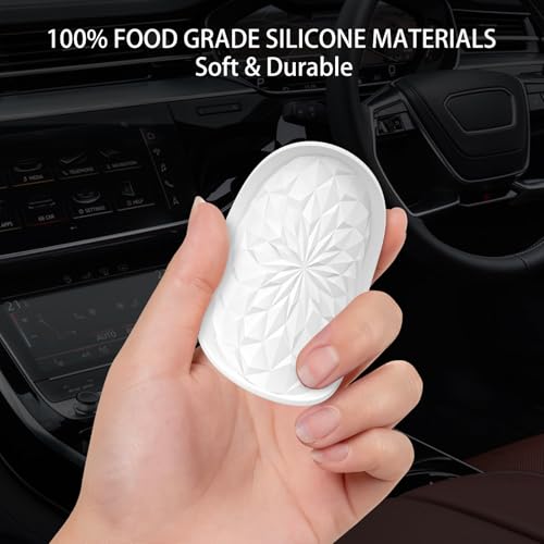 Car Coasters for Cup Holders [4 Pack] - 2.75In Silicone Auto Mug Mats - Universal Non-Slip Recessed Car Interior AccessoriesWhite - color: 4pack-white