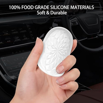 Car Coasters for Cup Holders [4 Pack] - 2.75In Silicone Auto Mug Mats - Universal Non-Slip Recessed Car Interior AccessoriesWhite - color: 4pack-white