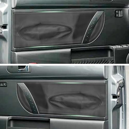 2PCS Door Panel Armrest Cover Compatible with Volkswagen Beetle 1998-2010 Left and Right Vinyl Leather Insert Cards Protector Trim Black (Only Leather Part)