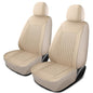 HChengkikz Car Seat Covers, Breathable and Waterproof Leather Seat Covers, Luxury PU Universal Fit Automotive Airbag Compatible for Most Cars Sedans SUV and Truck (2 Pieces, Front Seat, Beige) - color: N1 Beige, size: Front Seat
