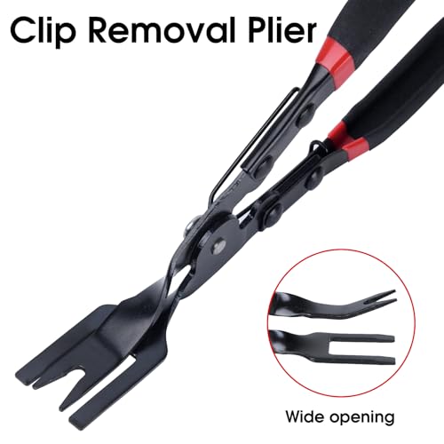 Panel Clip Pliers - Automotive Door Panel Upholstery Trim Clip Removal Tool Plier, Interior Clip Fastener Rivet Push Pin Panel Pliers, Car Vehicle Dashboard Clip Remover Plier Repair Tool