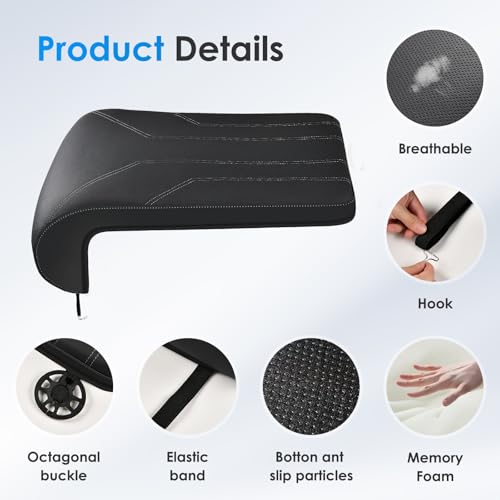 FLORICH Car Seat Extender Leather Car Seat Extender Leg Support Cushion for Driver Seats Office Chair Car Seat Cushion Legs Rest Pads-Dark Black - color: Dark Black