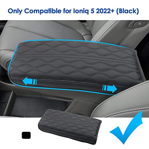 2022-2025 2026 Ioniq 5 Center Console Cover for Hyundai Ioniq 5 (SE/SE Standard Range/SEL/Limited/XRT), Waterproof&Cushion Lether Armrest Cover 2023 2024 2025 Ioniq 5 Accessories (Padded) - color: (for Ioniq 5) Padded - Leather