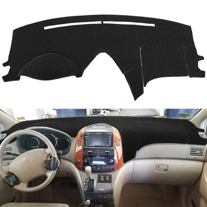 Dash Cover Mat Custom Fit for Toyota Sienna 2004-2010, Dashboard Cover Pad Carpet Protector (Black) F99 - color: 04-10 Black