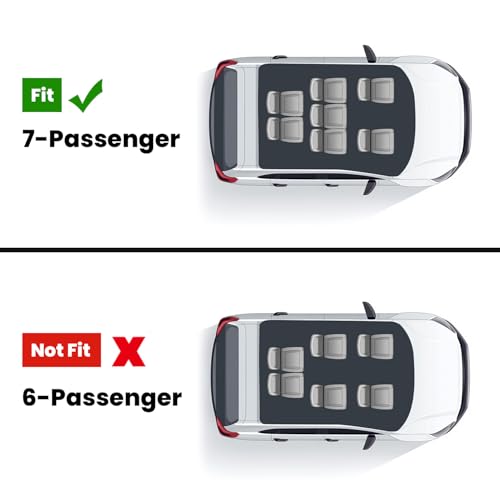 LASFIT Floor Mats & Cargo Mats for KIA EV9 2026 2025 2024 (Only Fit for 7-Seats), All Weather TPE Custom Fit Kia EV9 2024-2026 Full Set Car Accessories Floor Liners - size: 3)For Kia EV9 | 2024-2026 | 7 Seats