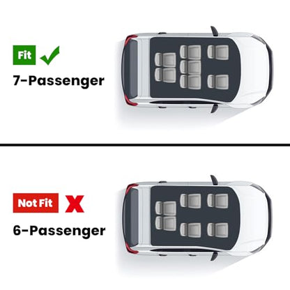 LASFIT Floor Mats & Cargo Mats for KIA EV9 2026 2025 2024 (Only Fit for 7-Seats), All Weather TPE Custom Fit Kia EV9 2024-2026 Full Set Car Accessories Floor Liners - size: 3)For Kia EV9 | 2024-2026 | 7 Seats