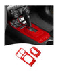 Hoolcar 2PCS Center Console Gear Shift Panel Cover Trim Kit Interior Accessories for Chevy Camaro 2010-2015, Red - color: Red