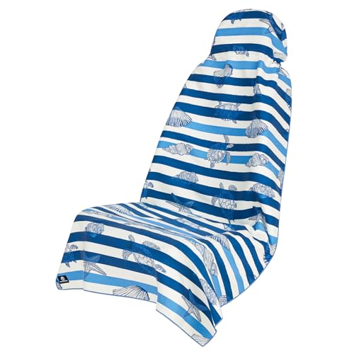 Car Seat Towel Cover - Sweat Absorbing Microfiber Towel for Car Seat After Gym, Workout & Beach - Washable Seat Protector, Universal Fit for Cars, Trucks, SUVs - Sea Turtle - color: Sea Turtle Nautical
