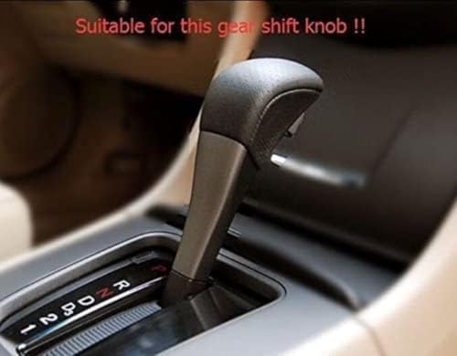 Compatible with Honda Accord 7 Automatic 2005 2006 2007 Hand Sewing Black Leather Cover for Gear Shift Knob