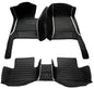 Customize Car Floor Mats for 99% Sedan SUV Sports Car All Weather Leather Full Coverage Waterproof Non-Slip Vehicle Lining Pads (Black White Stitching) - color: Black white stitching