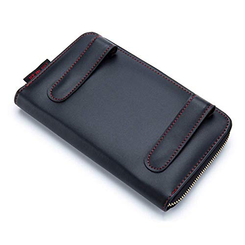Car Tissue Holder, Sun Visor Tissue Holder, Car Visor Napkin Holder, PU Leather Backseat Tissue Case Holder for Car Vehicle with Zipper (Black)