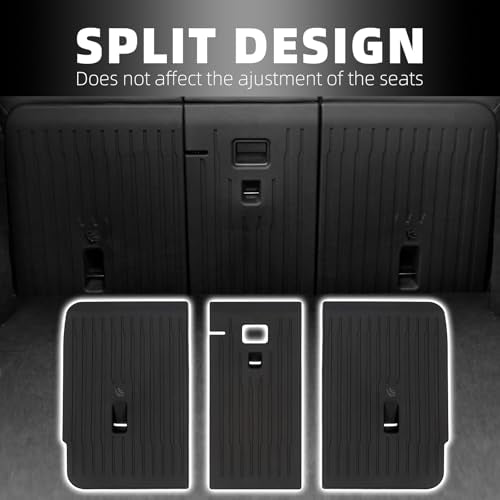 3PCS Cargo Liner Rear Seat Back Cover for 2026 Tesla Model Y Juniper 5-Seater, Injection Molded Seat Back Protector Mats, Waterproof Scratch Resistant Anti-Kick Backrest Covers for Trunk Cargo Area - size: for 2026 Tesla Model Y Juniper
