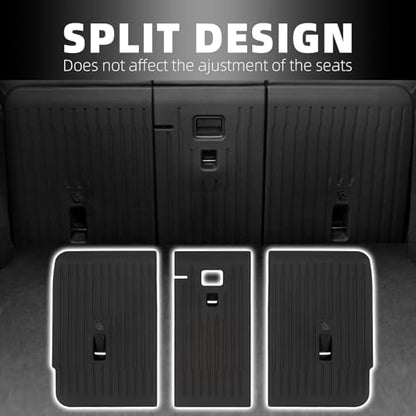 3PCS Cargo Liner Rear Seat Back Cover for 2026 Tesla Model Y Juniper 5-Seater, Injection Molded Seat Back Protector Mats, Waterproof Scratch Resistant Anti-Kick Backrest Covers for Trunk Cargo Area - size: for 2026 Tesla Model Y Juniper