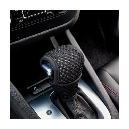 Car Gear Shift Knob Cover, Breathable Automotive Shift Knob Gear Handle Stick Protector Cover, Anti-Slip Anti-Scratch Auto Stick Shift Cover, Universal Car Accessories (Black, Regular) - color: Black, size: Regular