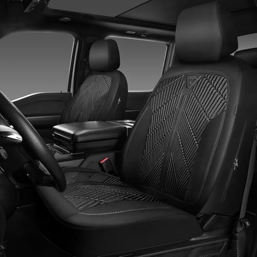 CAR PASS Waterproof Car Seat Covers Full Set,Neoprene Wetsuit, All-Weather Non-Slip Durable, Universal Fit for SUV, Sedans, Trucks, Vans, with Armrest & Airbag Compatibable, All Black - color: ALL Black, size: Full Set