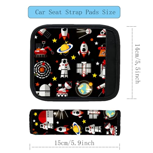 Kid's Seat Belt Cover Pad,Soft Shoulder Seatbelt Covers for Kid,Cute Toddler Seat Cushion (Fine Astronaut) - color: Fine Astronaut