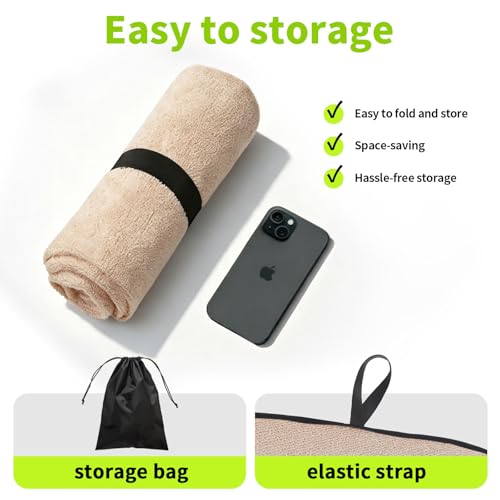 Leader Accessories Towel Waterproof Car Seat Cover Beige for Trucks SUV Seats Fitness Athletes Pets Gym and Water Sport - color: Towel Beige 1pcs
