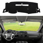 Dashboard Dash Cover Mat for Chevy Chevrolet Silverado 2007 2008 2009 2010 2011 2012 2013 Polyester Custom Fit Silverado Dash Cover with Two Glove Boxes (Silverado 2007-2013, Black, 2 Gloves) - size: Chevy Silverado 2007-2013