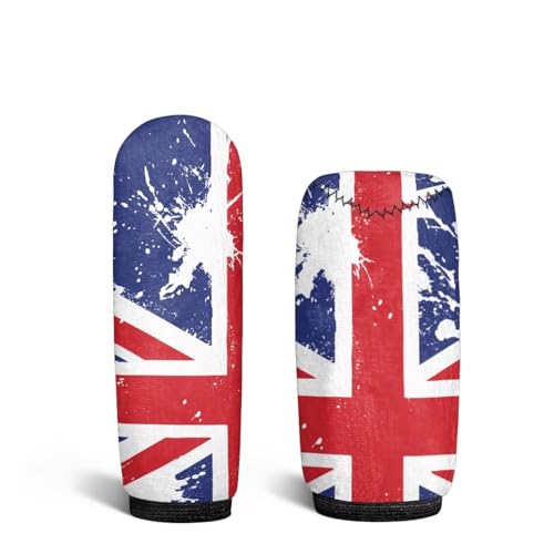 Horeset Union Jack Car Handbrake Cover Soft Gear Shift Knob Cover Set for Women Breathable Car Grab Handle Cover Universal Fits Most SUV/Sedan/Truck/Van - color: Union Jack
