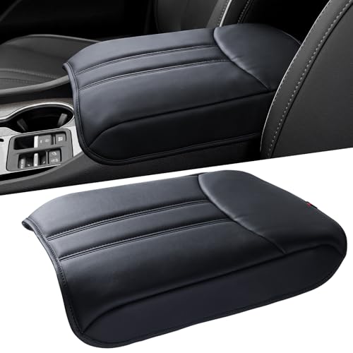 PU Leather Center Console Cover for 2023 2024 2025 2026 Honda Pilot, Soft Armrest Box Cover Relax Elbows Honda Pilot 2023-2026 Accessories(Black, Ordinary) - color: Black, Ordinary, size: Pilot 2023-2026