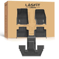 LASFIT Floor Mats for Jeep Grand Cherokee L 2021-2025 2026 (ONLY for 6-Passengers Without Center Console) All Weather TPE Custom Fit Car Mats Floor Liners 1st & 2nd & 3th Row, Black - style: Grand Cherokee L 6-Seat 2021-2026 Floor Mats