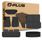 G-PLUS Floor Mats & Cargo Liner Fit Tesla Model S 2021 2022 2023 2024 All Weather Protection TPE Floor Liners 1st & 2nd & 3rd Front Rear Full Set Car Mats Black 7PCS - size: 2021-2024|Fit Tesla Model S|6PCS