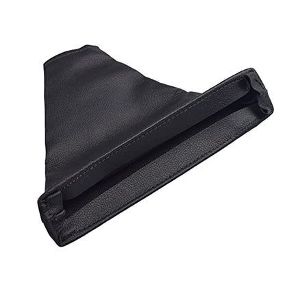 Black PU Leather Shift Lever Shift Strap Trunk Cover, Car Handbrake Leather Cover, for Toyota Corolla 2007-2013