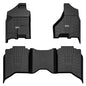 3W Floor Mats Fit for 2013-2018 Dodge Ram 1500/2500/3500 Crew Cab, 2019-2024 Ram 1500 Classic Crew Cab All Weather TPE Custom Fit Accessories Floor Liner for Dodge Full Set Car Mats - size: 13-18 Ram 1500 Floor Mats