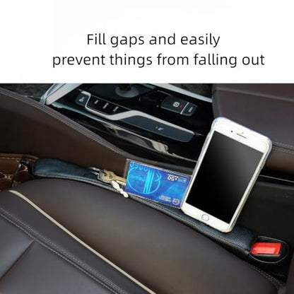 Car Seat Gap Filler 2 Pack,Car Seat Gap Filler Organizer,Car Seat Gap Plug with Storage Slot,3 in 1 Car Seat Gap Filler with Cup Holder,Prevent Small Items from Falling(Black)