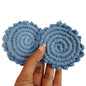 Cotton Car Coasters for Cup Holders, 2PC Car Cup Coasters, Drink Coaster Holder, Cute cupholder Coaster Accessories for Women, Macrame, Boho (Cloudy Day) - color: Cloudy Day