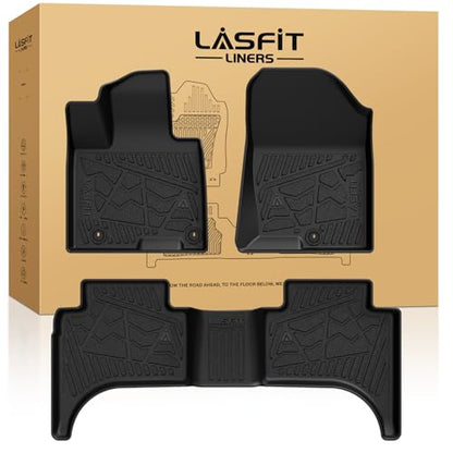 LASFIT Floor Mats for Hyundai Santa Cruz 2026 2025 2024 2023 2022, Custom Fit TPE All Weather Floor Liners 1st & 2nd Row Car Mats Accessories for Hyundai Santa Cruz 2022-2026, Black