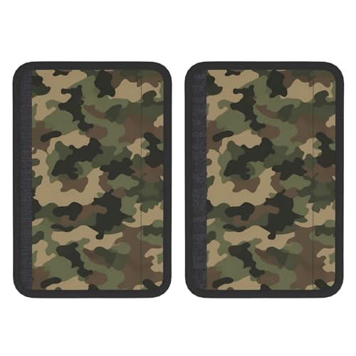 Seat Belt Cover Pads Camouflage Military Car Seat Belt Covers for Women Men Adults Kids Soft Comfortable Auto Seatbelt Cushion Shoulder Strap Pad Handle Wraps, 1 Pair - color: Camouflage Military