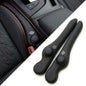 Inflatable Car Seat Gap Filler Strip - 2Pcs Leather Foldable Seat Gap Plug Blocker,Stop Dropping Items,Soft Interior Accessories for All Cars (Black) - color: Black