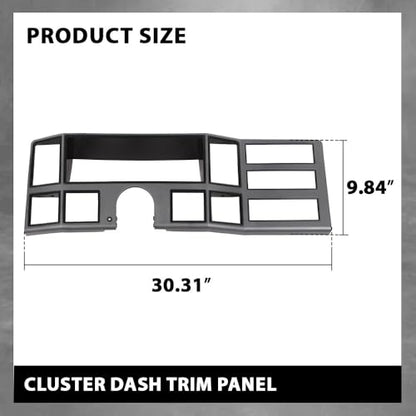 G-PLUS Dash Bezel Radio Surround Trim Compatible with Jeep Cherokee XJ 1984-1996 with Hole Silver - size: 1984-1996 Jeep Cherokee XJ | Gray Silver