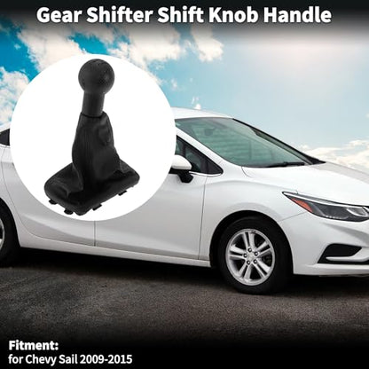 Manual Transmission Gear Shift Knob Handle for Chevy Sail 2009-2015 Shift Gear Lever Knob Gearstick Gaiter Boot Cover Plastic