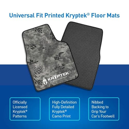 Coverking Universal Car Floor Mats Set of 2 (Front Driver and Passenger) Kryptek Raid Camo - All-Weather Protection for Mud, Dirt, Rain, Spills, Non-Slip Backing, Fits Cars Trucks SUVs Jeeps - style: Kryptek Raid