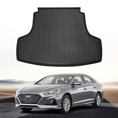Premium Cargo Liner for Hyundai Sonata 2015-2019 - 100% Protection - Custom Fit Car Trunk Mat - All-Season Black Cargo Mat - 3D Shaped Laser Measured Trunk Liners for Hyundai Sonata 2015-2019.