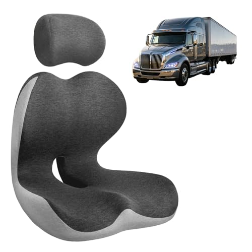 Truck Seat Cushion for Long Driving, Cushion for Car Seat Driver for Comfort, Made of Memory Foam, for Tailbone, Back, and Sciatica