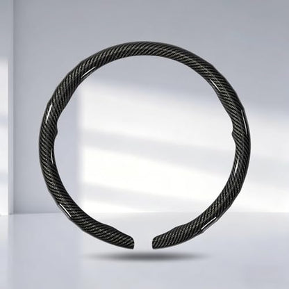 Car Steering Wheel Cover - Integrated Carbon Fiber Pattern Protective Sleeve with Hub Cap Anti-Slip Design - Fits 99% of Models Suitable for 14-16 Inch Sedans, SUVs, and Trucks Interior Accessories